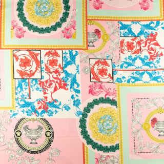 Látka viskóza twill růžová hladká italský vzor 0,5m