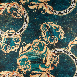 Látka viskóza twill zelená hladká italský vzor 0,5m