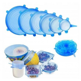 Univerzální silikonové kryty na potraviny 6 ks