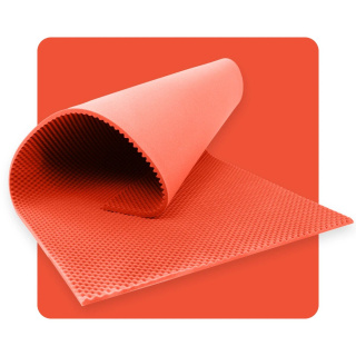 Akustický panel pěna VLNY 200×100 cm 3 cm melounový