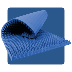 Akustický panel pěna Pyramída 200×100 cm 8 cm modrý