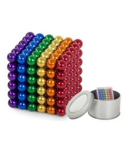Magnetické kuličky pro děti barevné 5mm 216ks + krabička