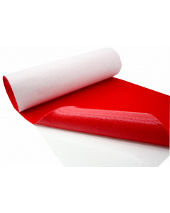 Červená měkká filcová netkaná textilie s lepidlem 3mm 150x50cm 400g/m²