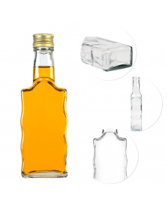 Skleněná láhev 200ml 18cm WAVE