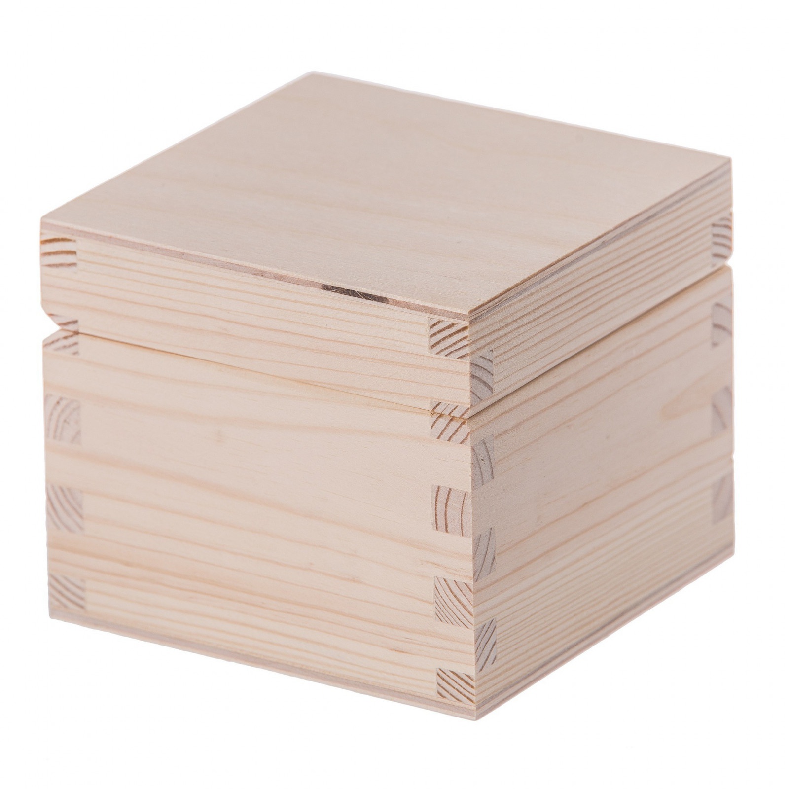 Dřevěná krabička 10x10x7 cm borovice megamix.shop