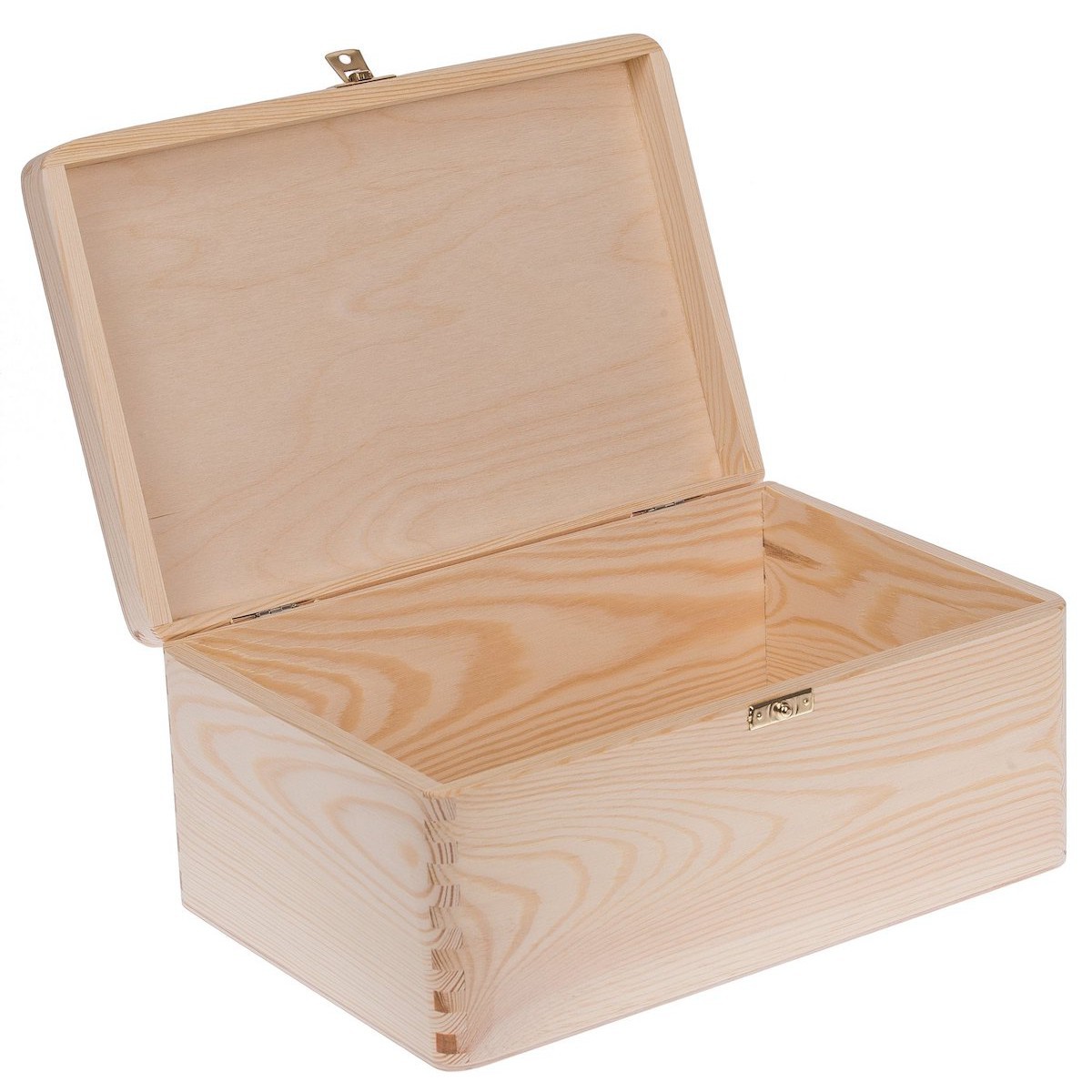 dřevěná krabička s víkem 30x20 cm a západkou megamix.shop