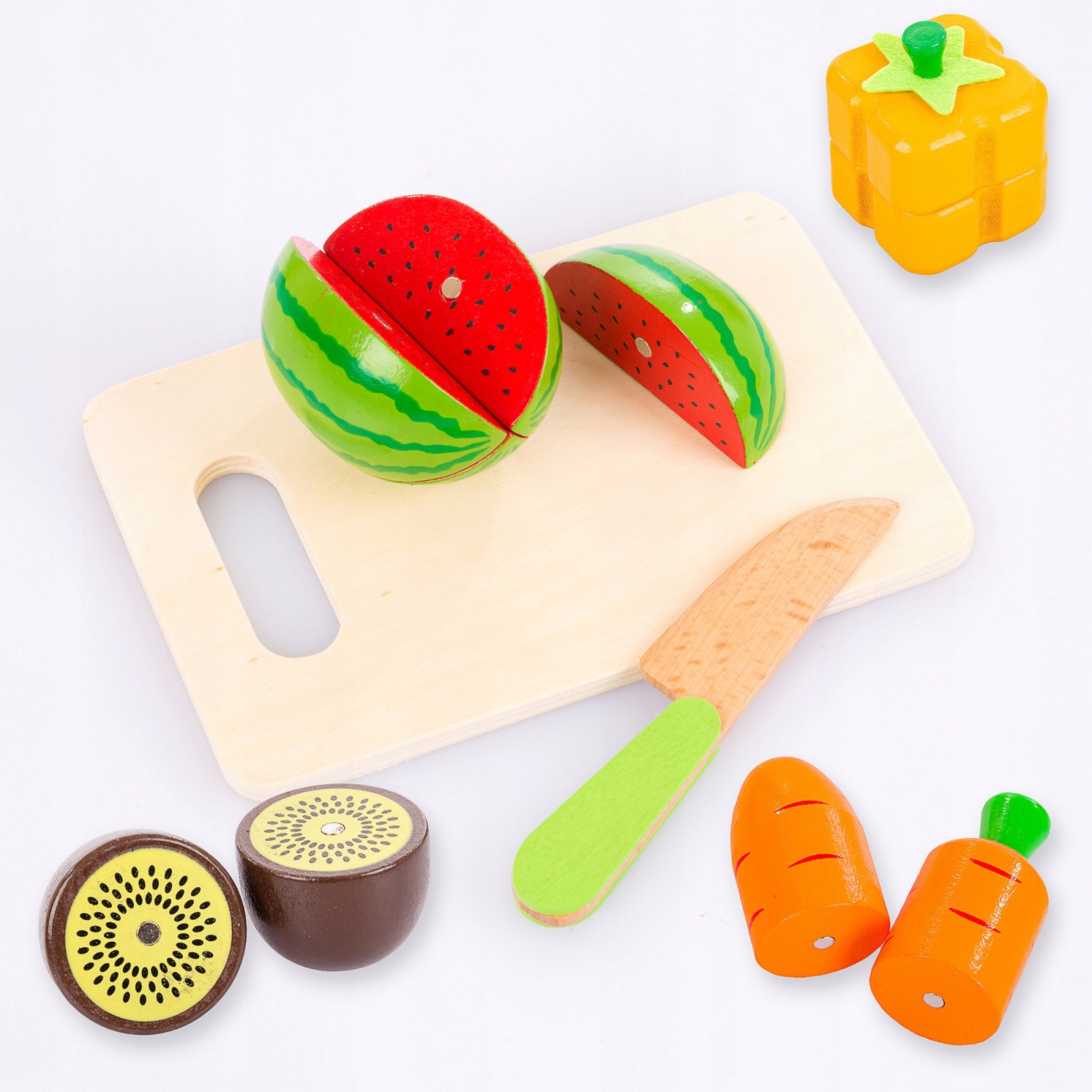 Dřevěné ovoce a zelenina pro řezání pro děti v krabici sada megamix.shop