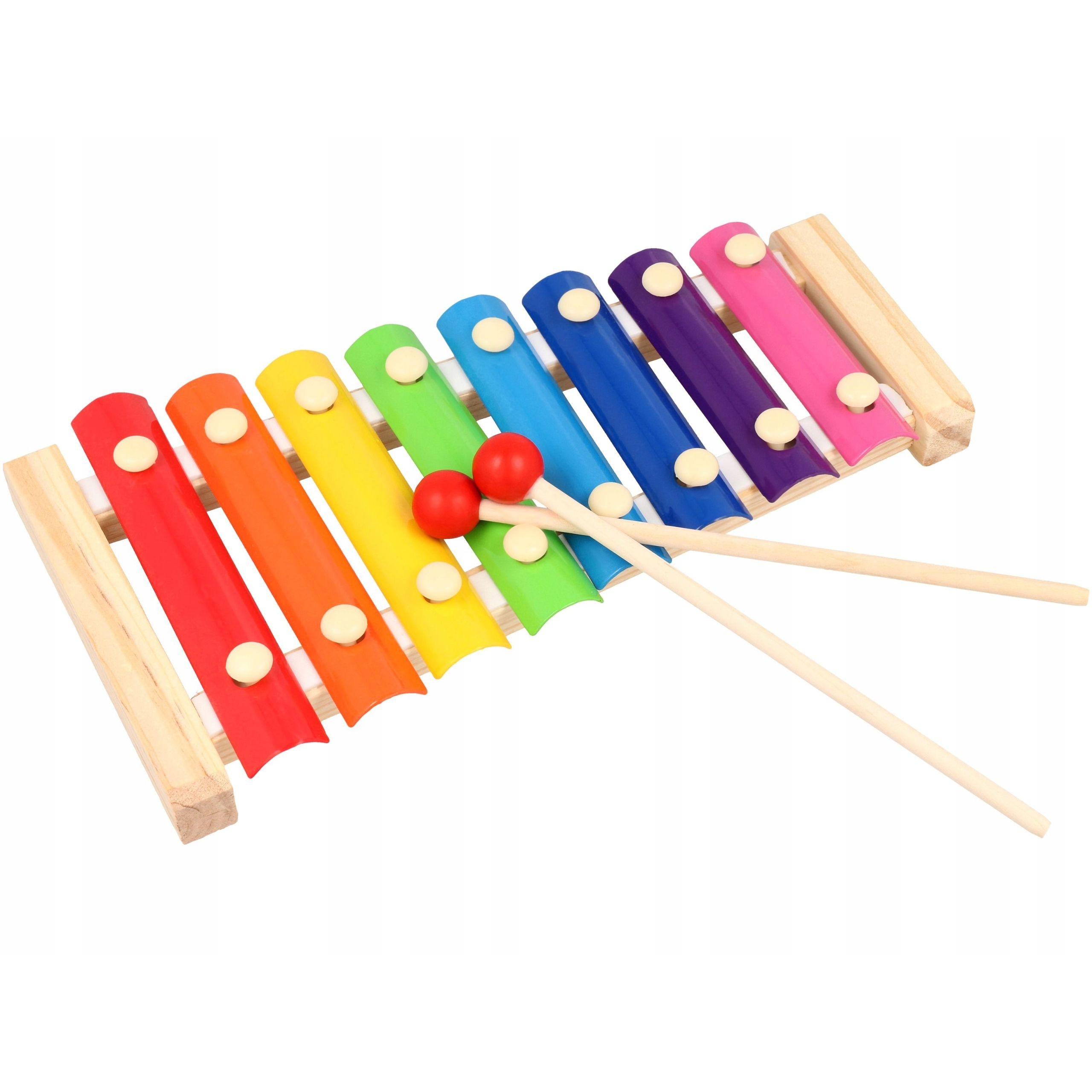 Dřevěný xylofon pro děti 8 tónů barevný s hůlkami megamix.shop