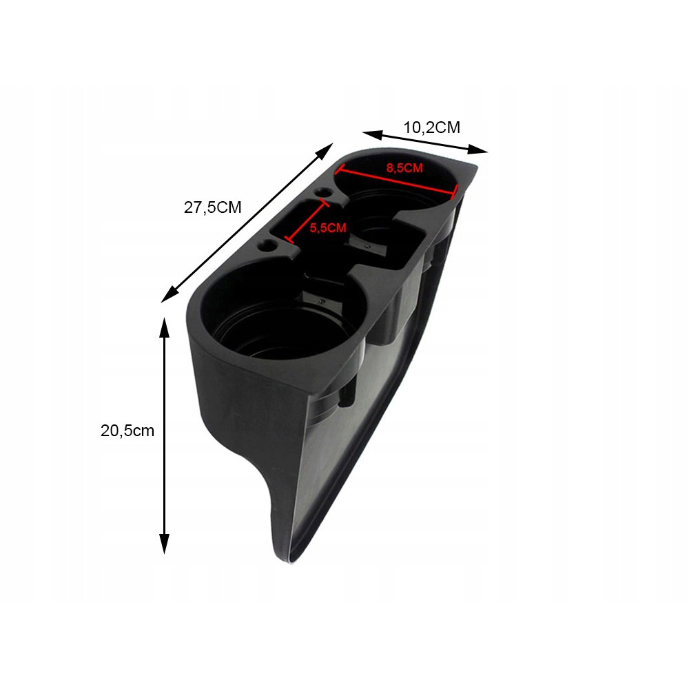 Držák na sklenice do auta 20x27x10 cm černý megamix.shop