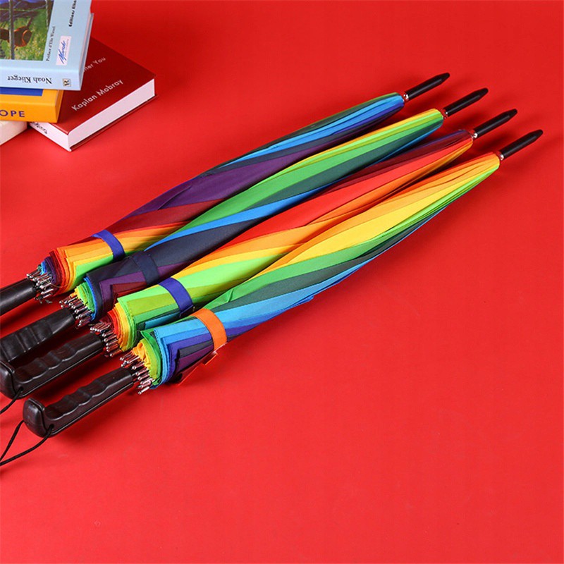 Barevný skládací deštník duha 16 barev 112 cm megamix.shop