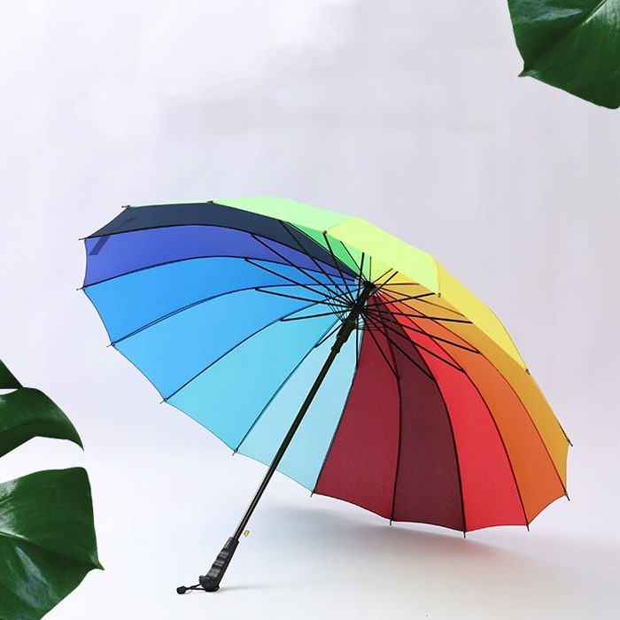 Barevný skládací deštník duha 16 barev 112 cm megamix.shop