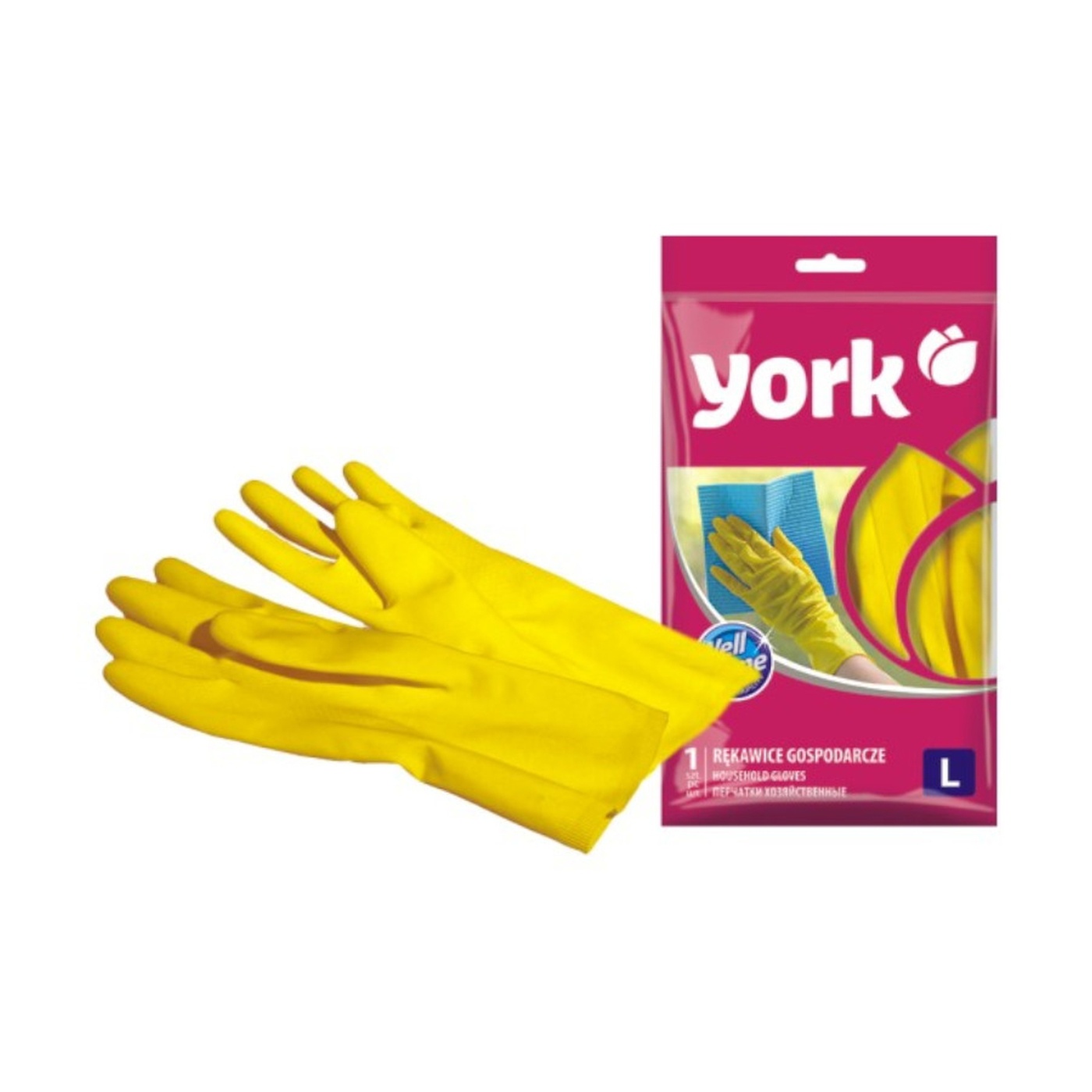 Gumové žluté rukavice York velikost M megamix.shop
