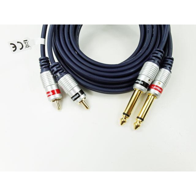 kabel 2x jack 6,3 / 2x rca CHINCH 1,5m megamix.shop