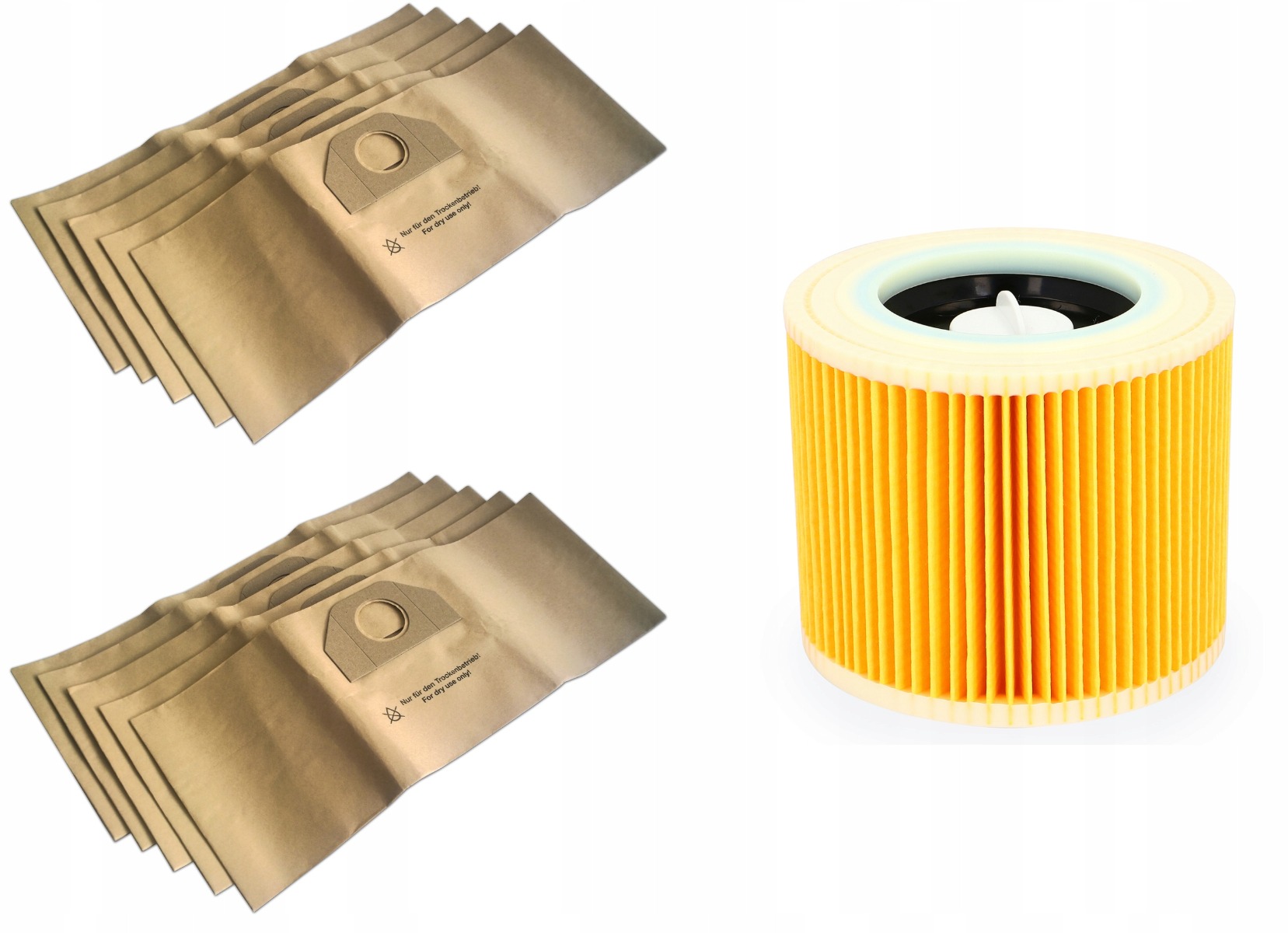 Kärcher papírové filtrační sáčky do vysavače WD3 200 MV3 10ks + 1 filtr megamix.shop