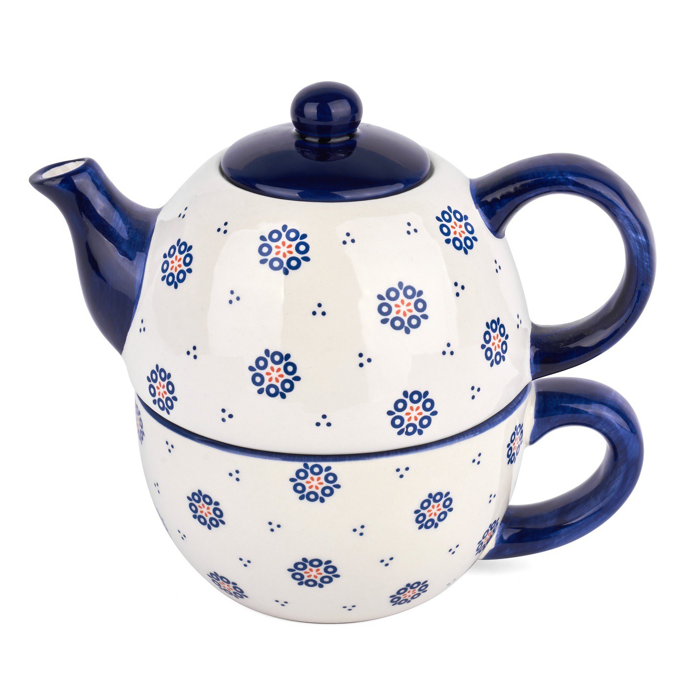 Keramický džbán se šálkem a podšálkem Folklor 360 ml / 340 ml megamix.shop