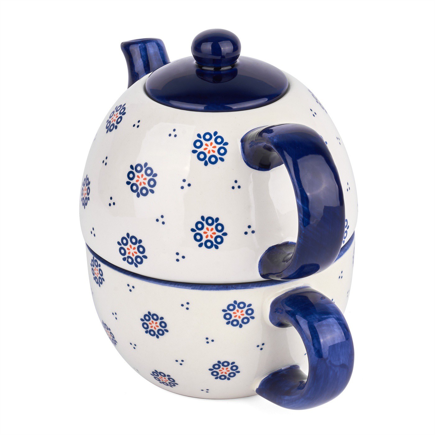 Keramický džbán se šálkem a podšálkem Folklor 360 ml / 340 ml megamix.shop