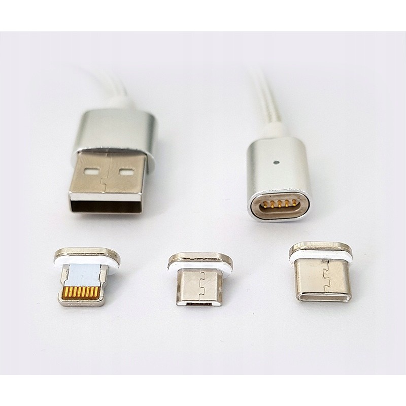 magnetický kabel 3v1 nabíječka iPhone Micro USB C megamix.shop