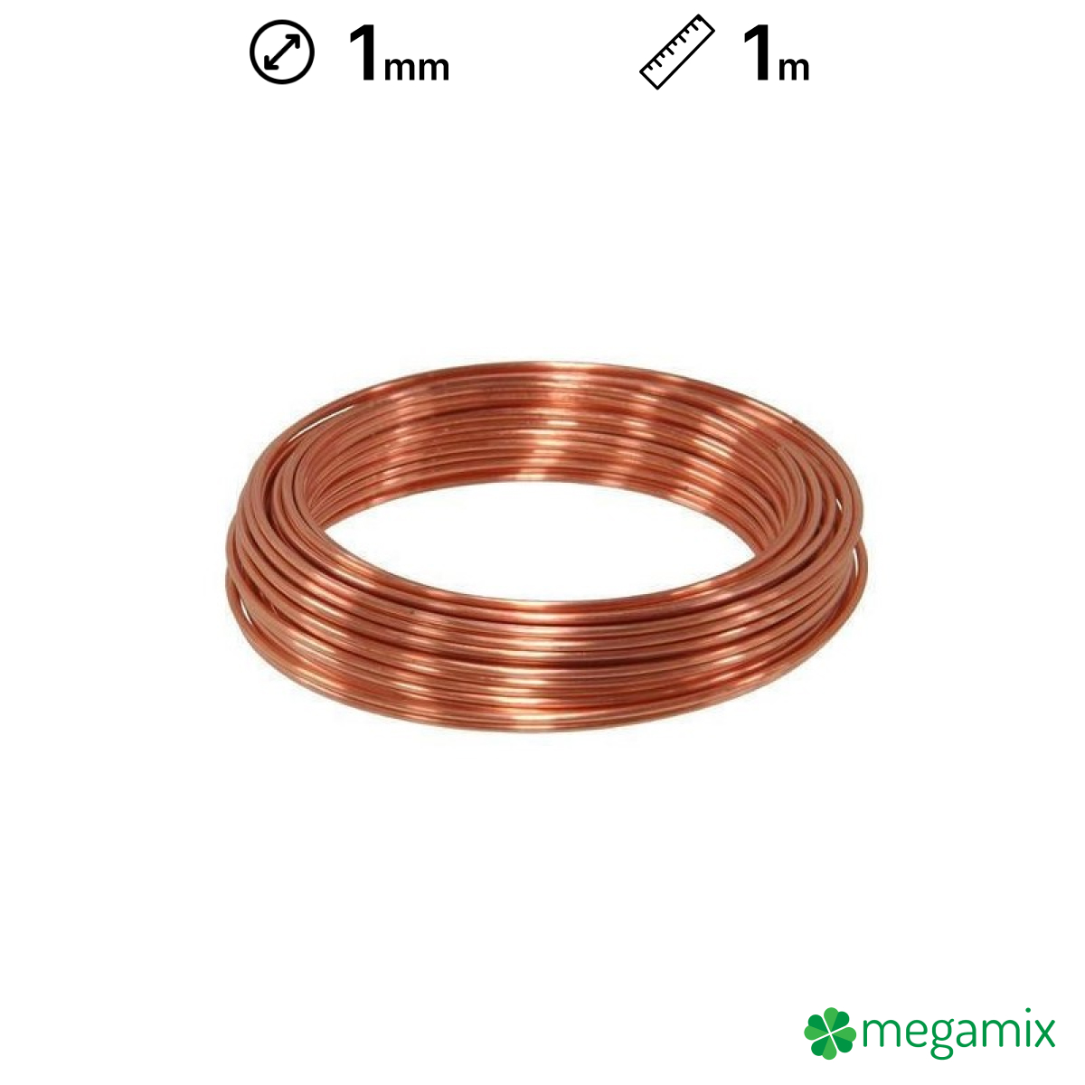 měděný drát 1m 1,0mm megamix.shop