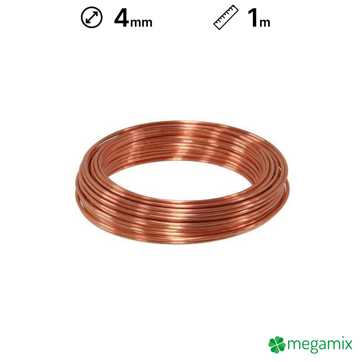 měděný drát 1m 4,0mm megamix.shop