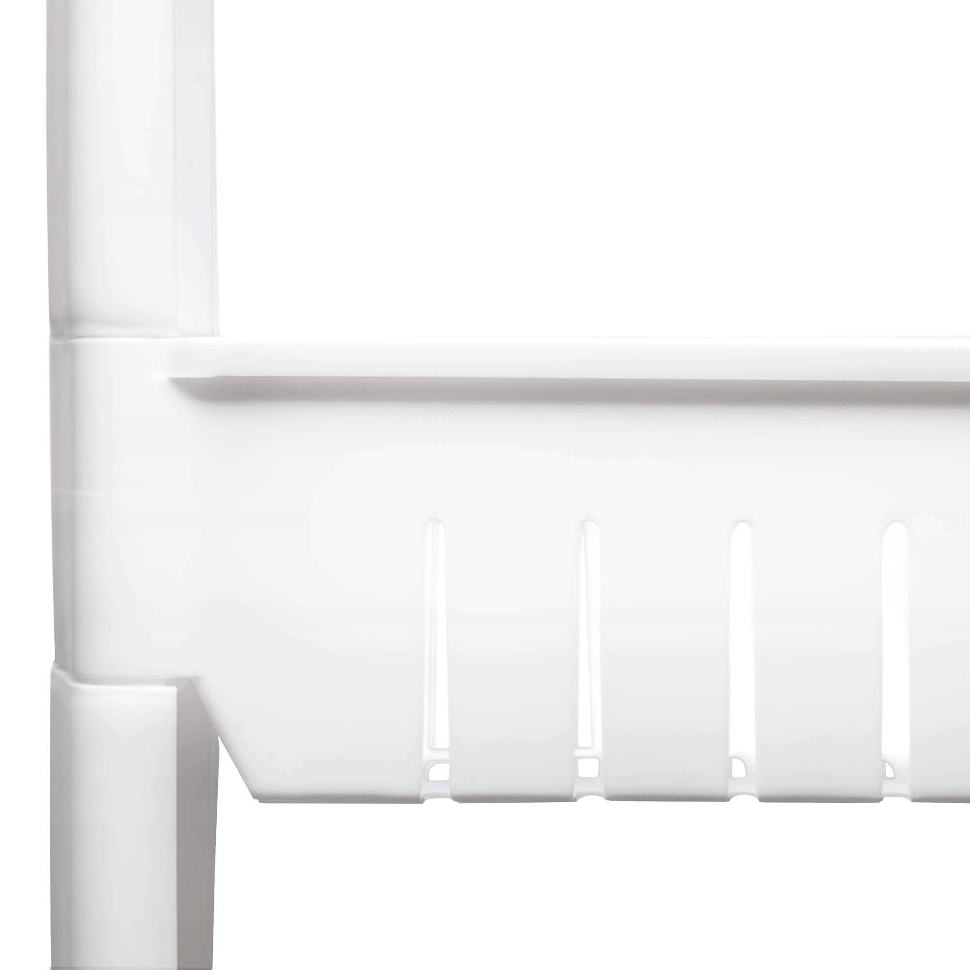 mobilný kúpeľňový stojan biely 4 poschodia 101x54x12cm s kolieskami megamix.shop
