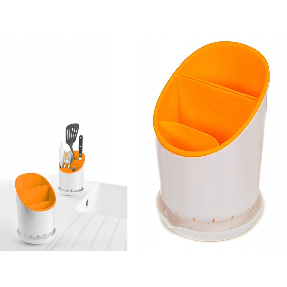 Organizér na příbory 19x12 cm bílý oranžový megamix.shop