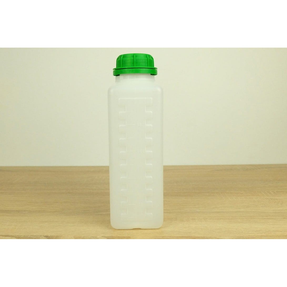 Plastová láhev se zeleným víčkem 1 l 220x90 mm megamix.shop
