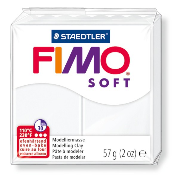 Plastová hmota FIMO Soft 57 g bílá 0 megamix.shop