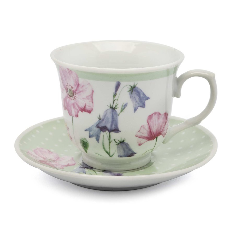 Sada dvou šálků a podšálků na kávu Bella Feguro Fiori 250 ml megamix.shop
