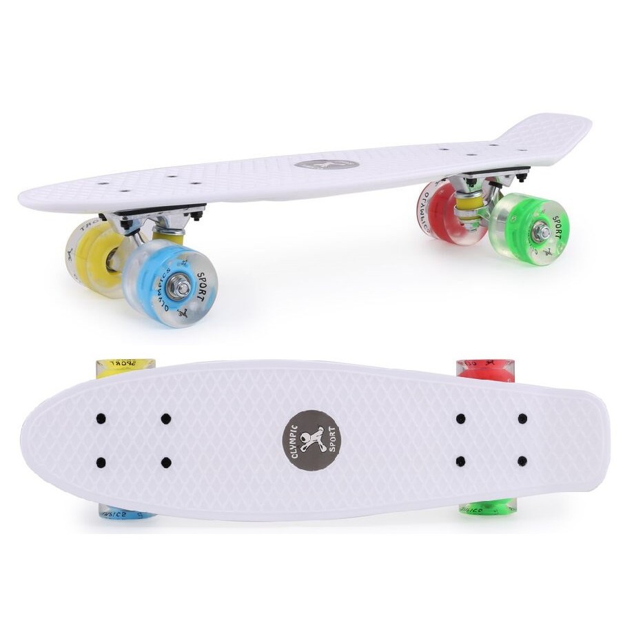 Skateboard 56cm LED svetlá podsvietené kolesá megamix.shop