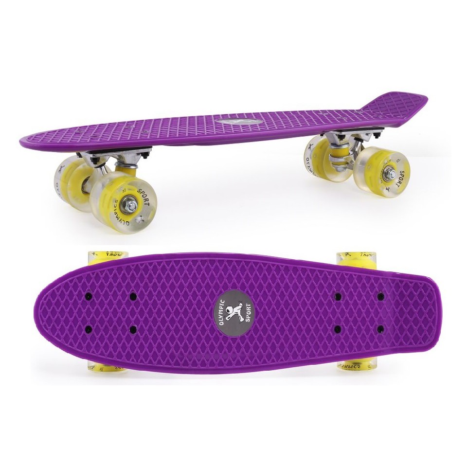 Skateboard 56cm LED svetlá podsvietené kolesá megamix.shop