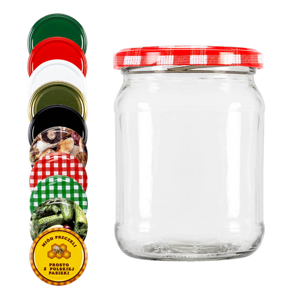 Skleněná nádoba dóza 520ml 11cm s víčkem megamix.shop