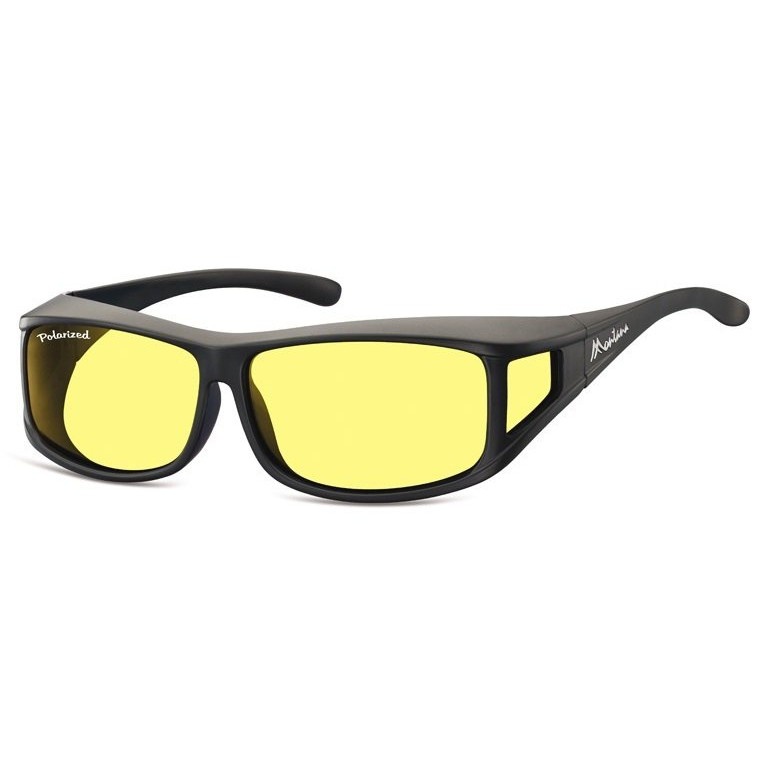 Sluneční polarizační brýle pro řidiče černé žluté HD Fit SUN megamix.shop