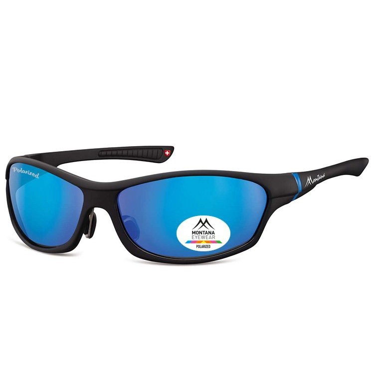 Sportovní sluneční polarizační brýle pro řidiče černé modré WAYNE megamix.shop