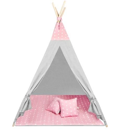 Stan pro děti s hvězdami z teepee růžové barvy megamix.shop