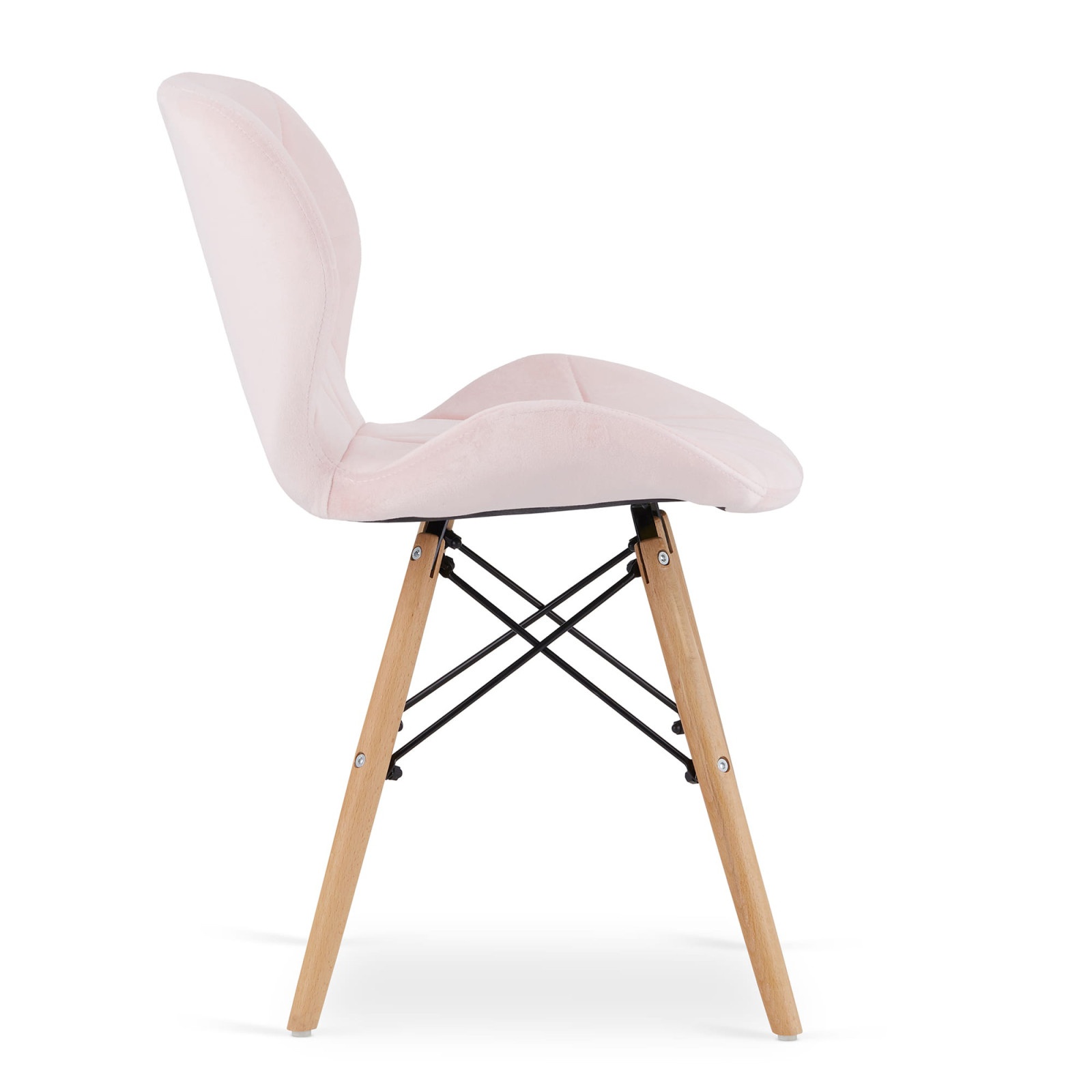 stolička LOGOS ružové zamat 4ks megamix.shop
