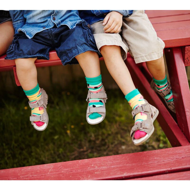 Barevné ponožky WATERMELON SPLASH meloun jadérka 31-34 megamix.shop