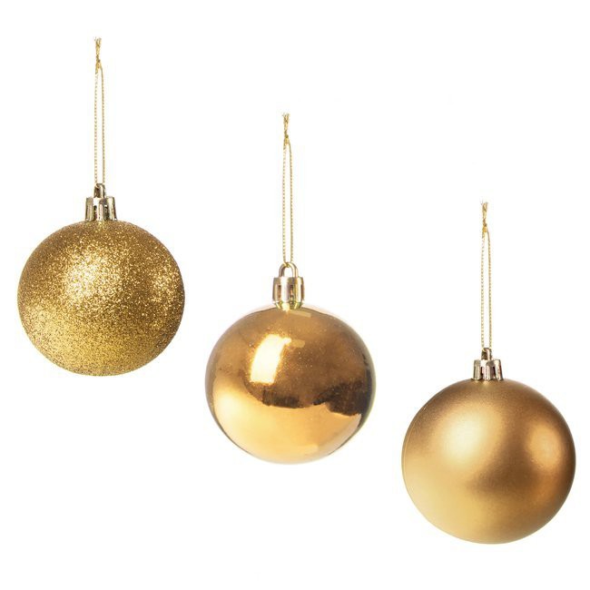 vianočné gule na stromček zlaté 100ks ozdoby megamix.shop