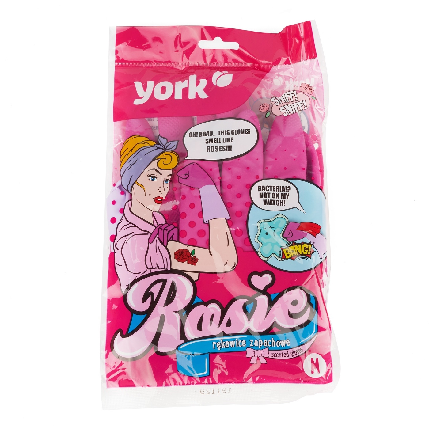 Voňavé gumové rukavice York Rosie velikost S megamix.shop