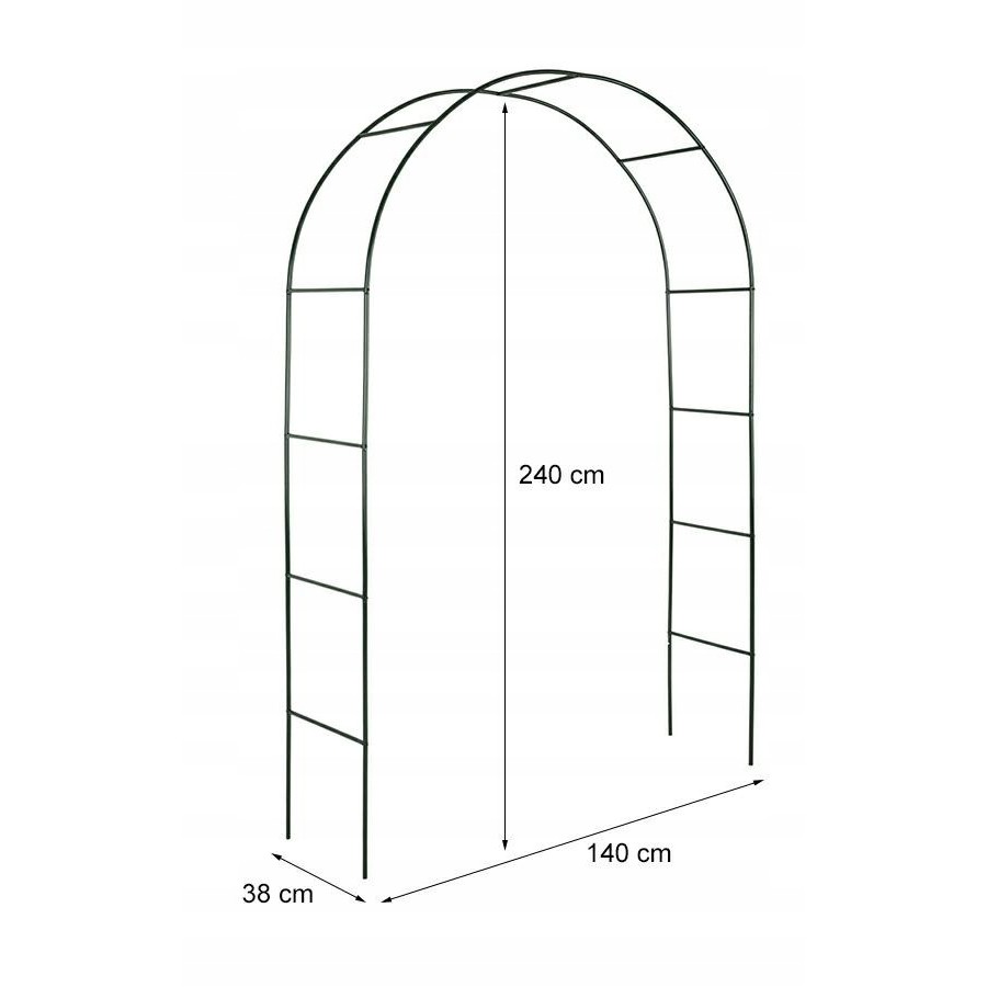 zahradní pergola na květiny kovová 240cm skládací odolná megamix.shop