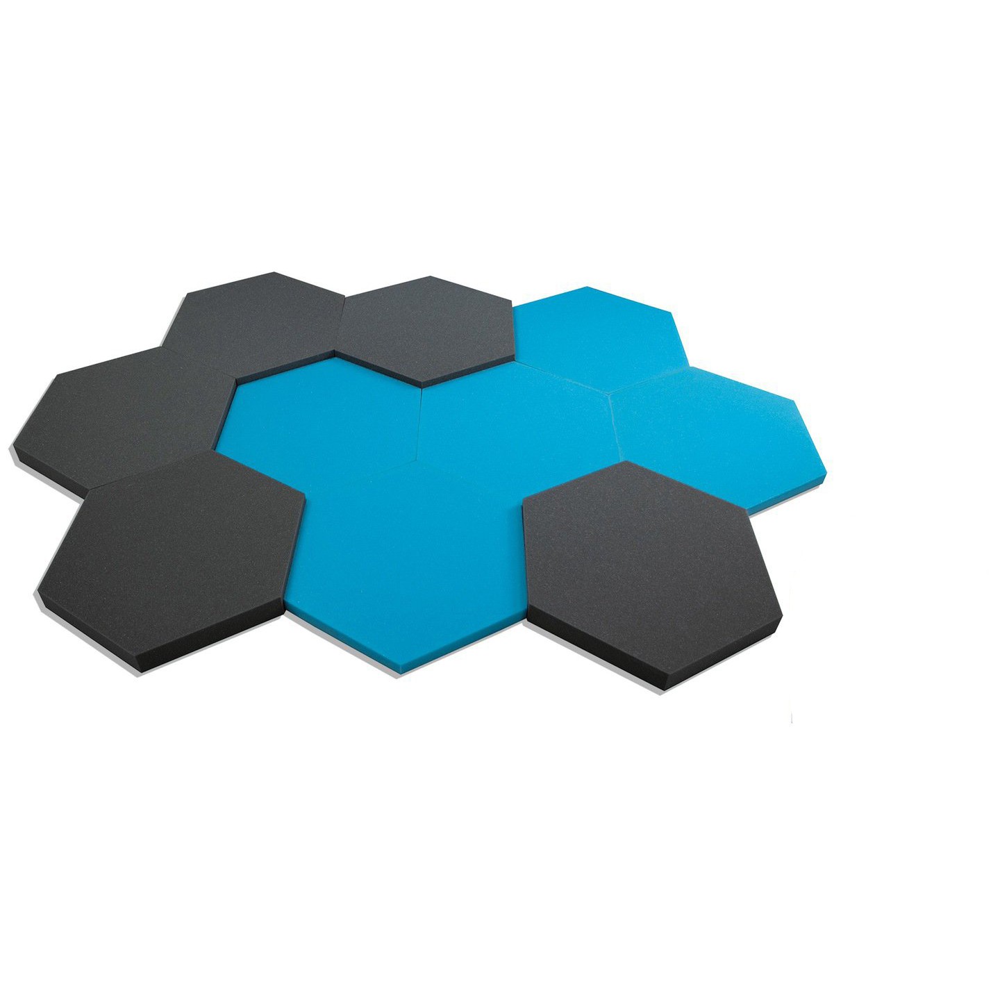 Akustický panel Hexagon modrá 50x50x3 cm samozhášivá nehořlavá pěna megamix.shop