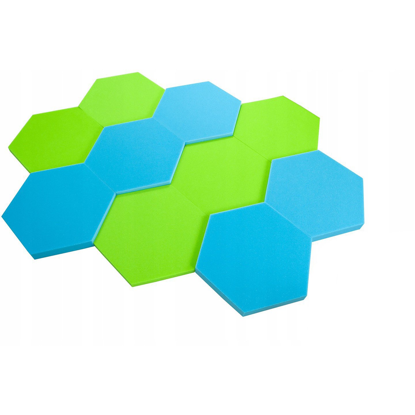 Akustický panel Hexagon modrá 50x50x3 cm samozhášivá nehořlavá pěna megamix.shop