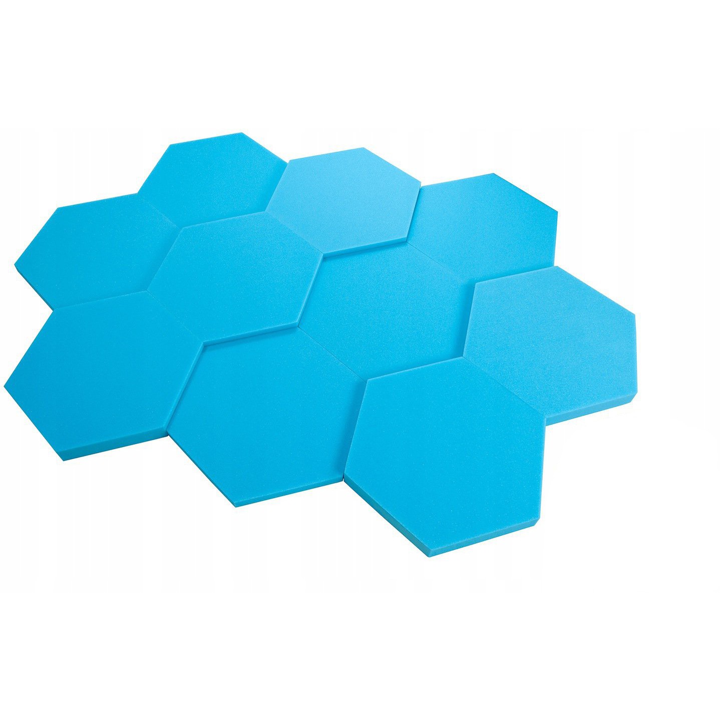 Akustický panel Hexagon modrá 50x50x3 cm samozhášivá nehořlavá pěna megamix.shop