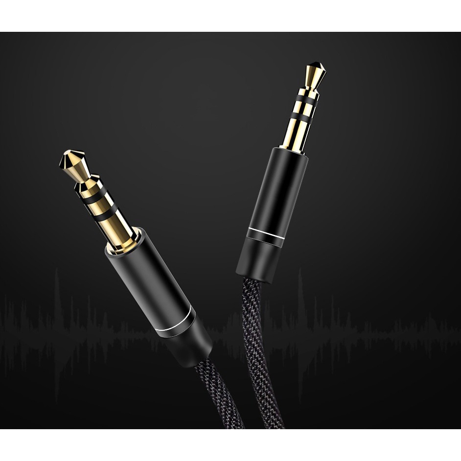Audio kabel 3,5 mm nylon AUX mini jack 95 cm megamix.shop