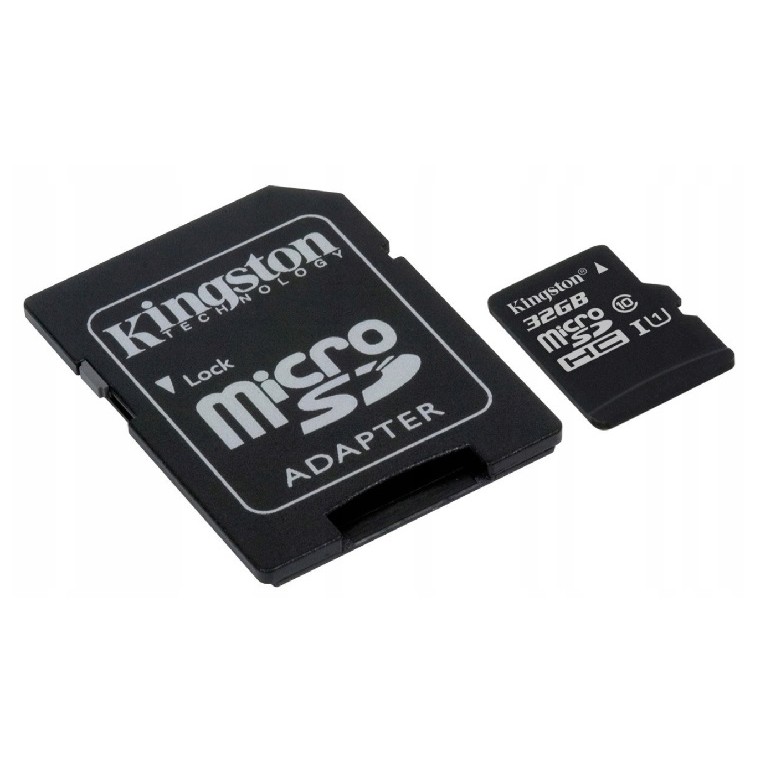 Karta MicroSD KINGSTON 32 GB micro CLASS 10 + SD adaptér megamix.shop