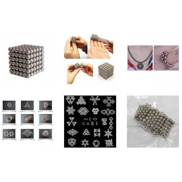 magnetické kuličky pro děti 5mm 216ks + krabička megamix.shop