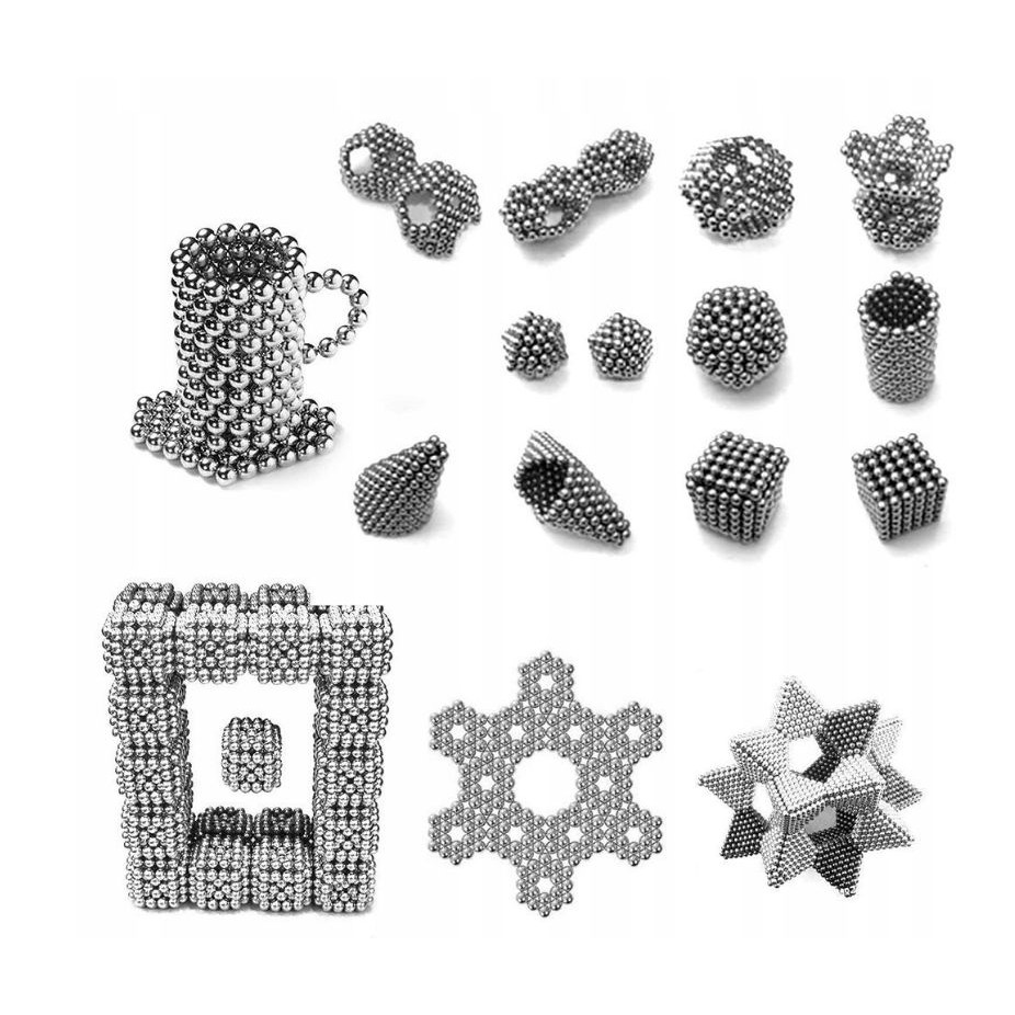 magnetické kuličky pro děti 5mm 216ks + krabička megamix.shop