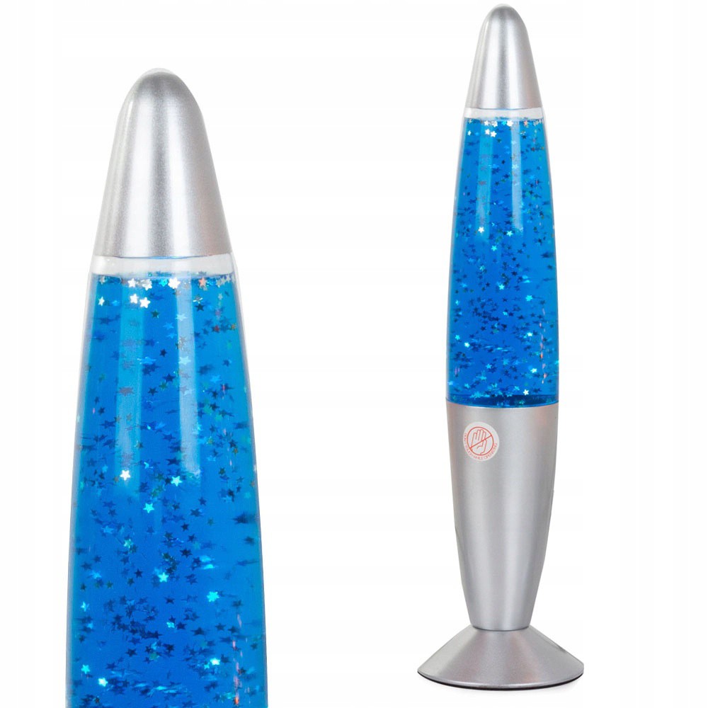 Noční dekorativní lampa 34 cm plněná glitterem megamix.shop