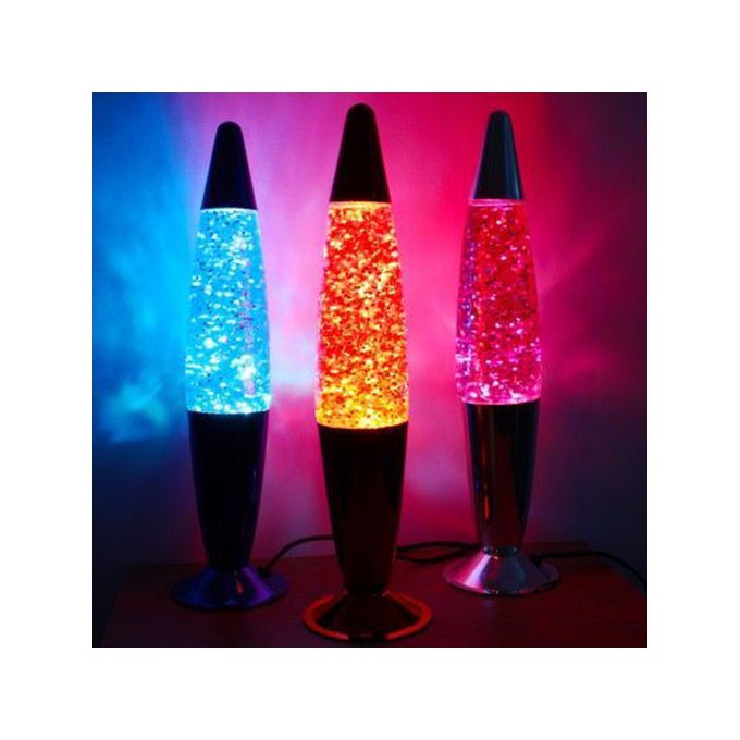 Noční dekorativní lampa 34 cm plněná glitterem megamix.shop