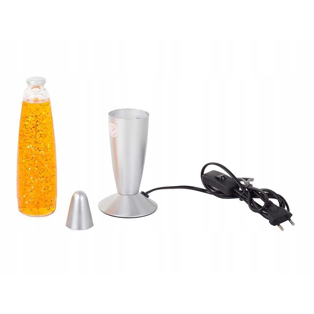 Noční dekorativní lampa 34 cm plněná glitterem megamix.shop