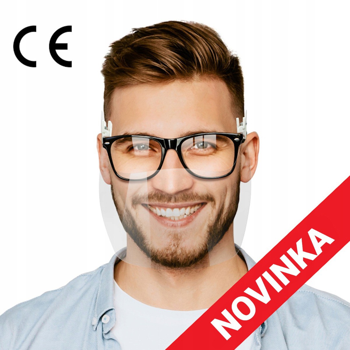 Ochranný kryt na obličej na brýle průhledný štít megamix.shop